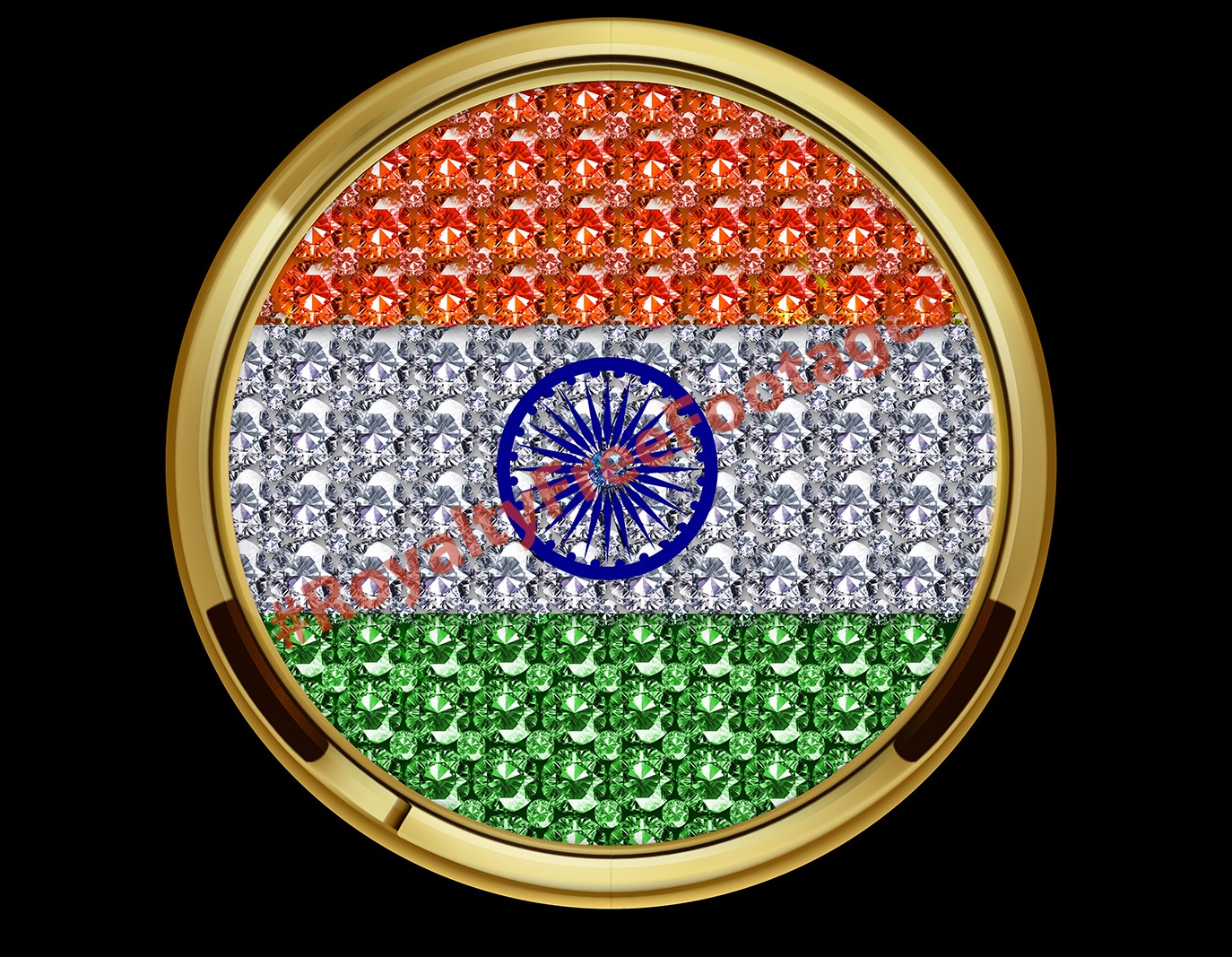 Indian Flag diamond Badge stock images in HD
